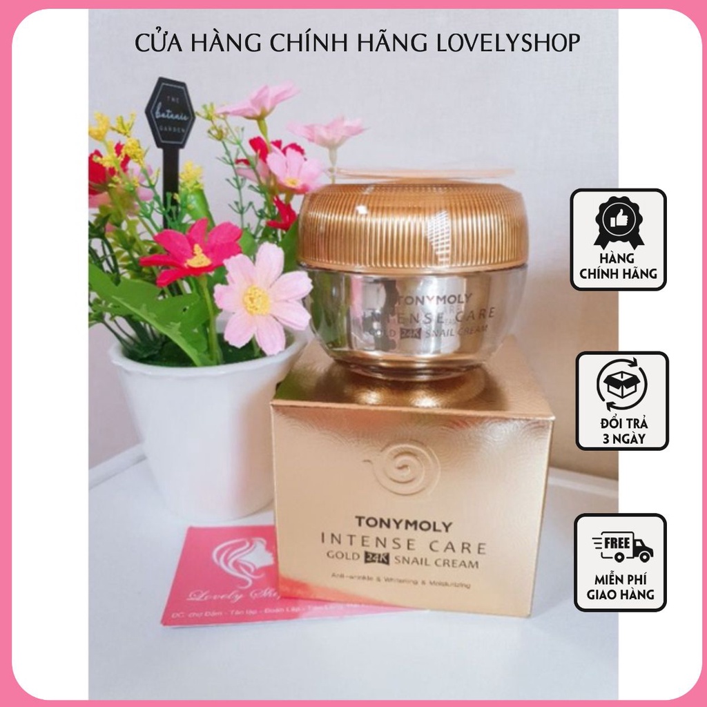 Kem ốc sên vàng Tonymoly cao cấp chống lão hoá INTENSE CARE GOLD 24K SNAIL 45ml