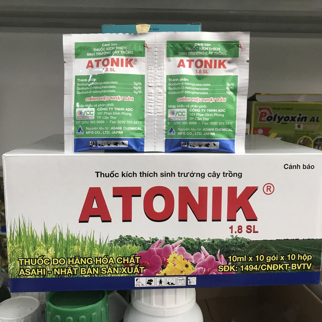 Combo 10 gói Phân ATONIC Nhật Bản Kích Thích Sinh Trưởng Cho Hoa Lan, Hoa Hồng, Rau Màu, Cây Ăn Quả - Longf1