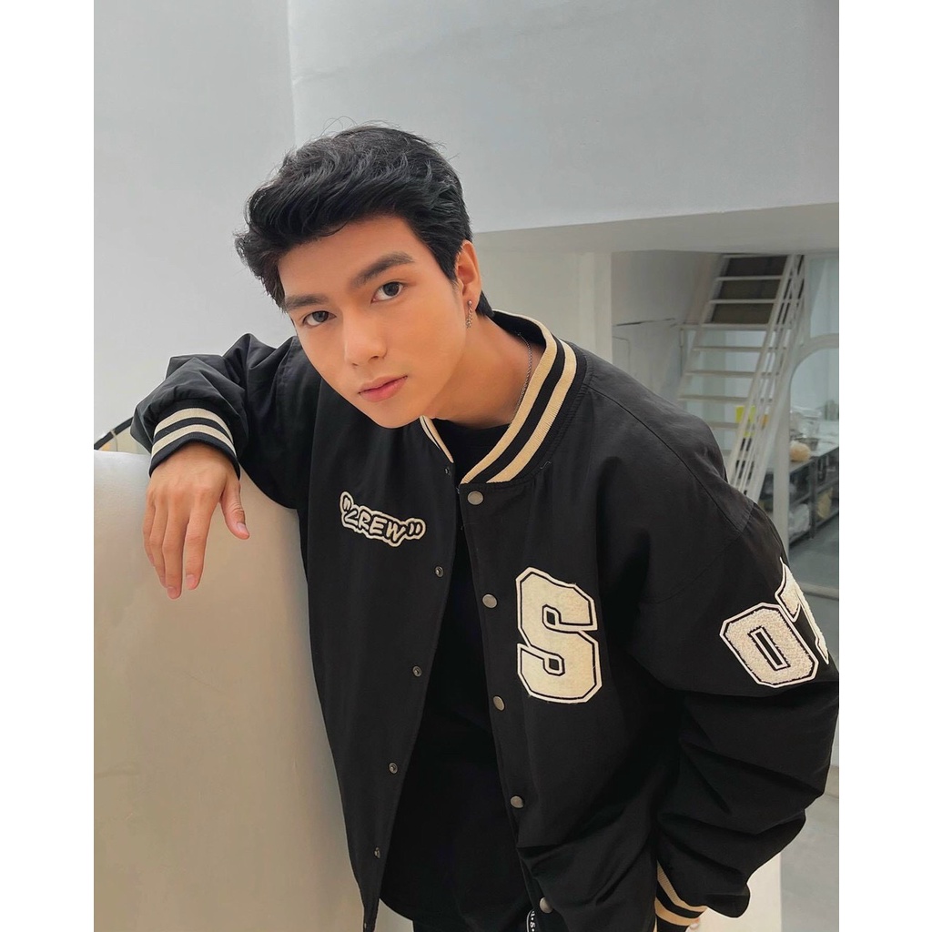 Áo khoác dù bomber nam nữ lót 2 lớp vải đẹp, in chữ