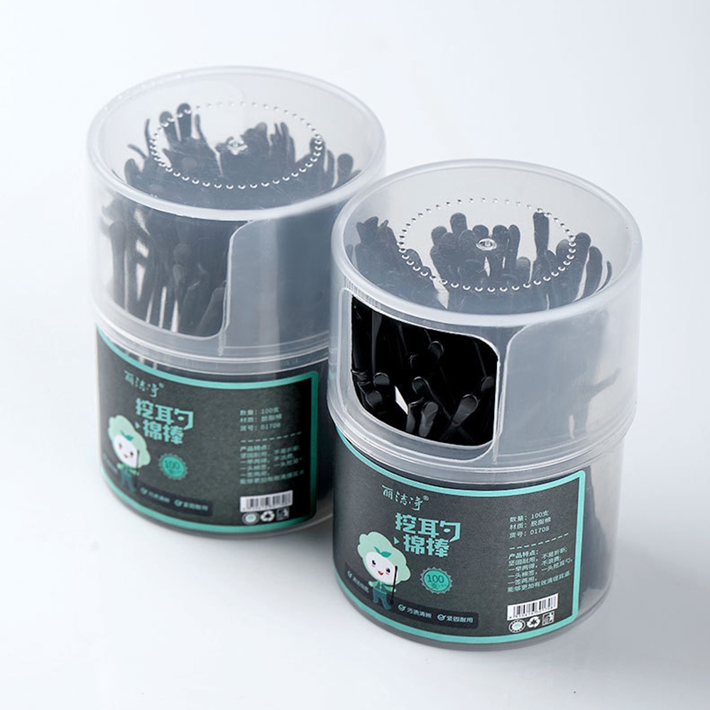 Hộp Tăm Bông Hai Đầu Bằng Nhựa Qipin Sử Dụng Một Lần