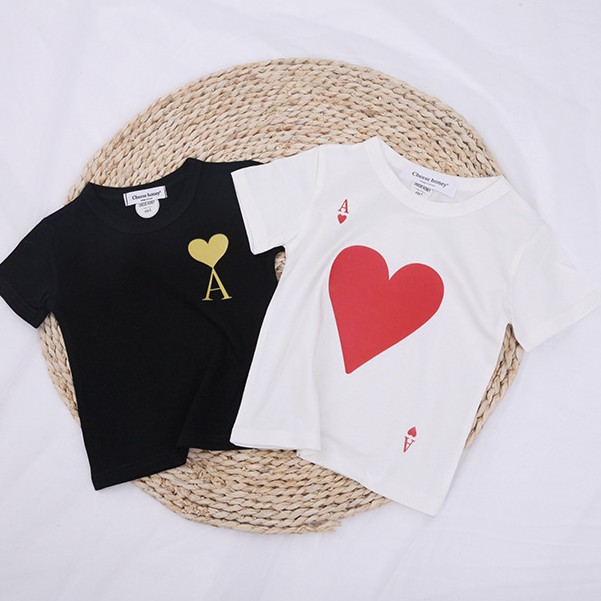 áo trẻ em, áo thun bé trai bé gái size 12-22kg họa tiết hình trái tim