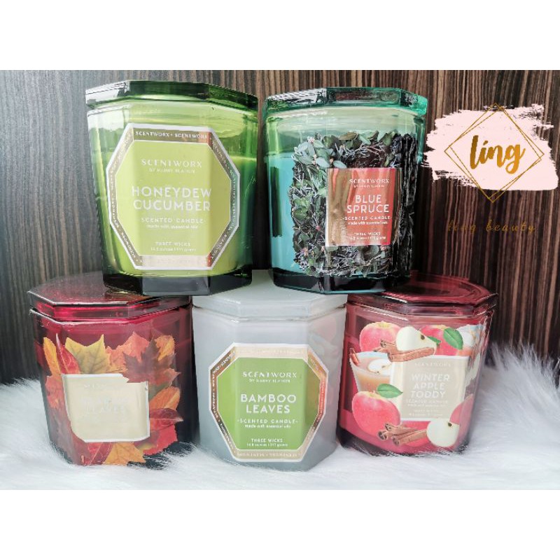 Nến Thơm Scentworx 3 bấc 411g 3 tim
