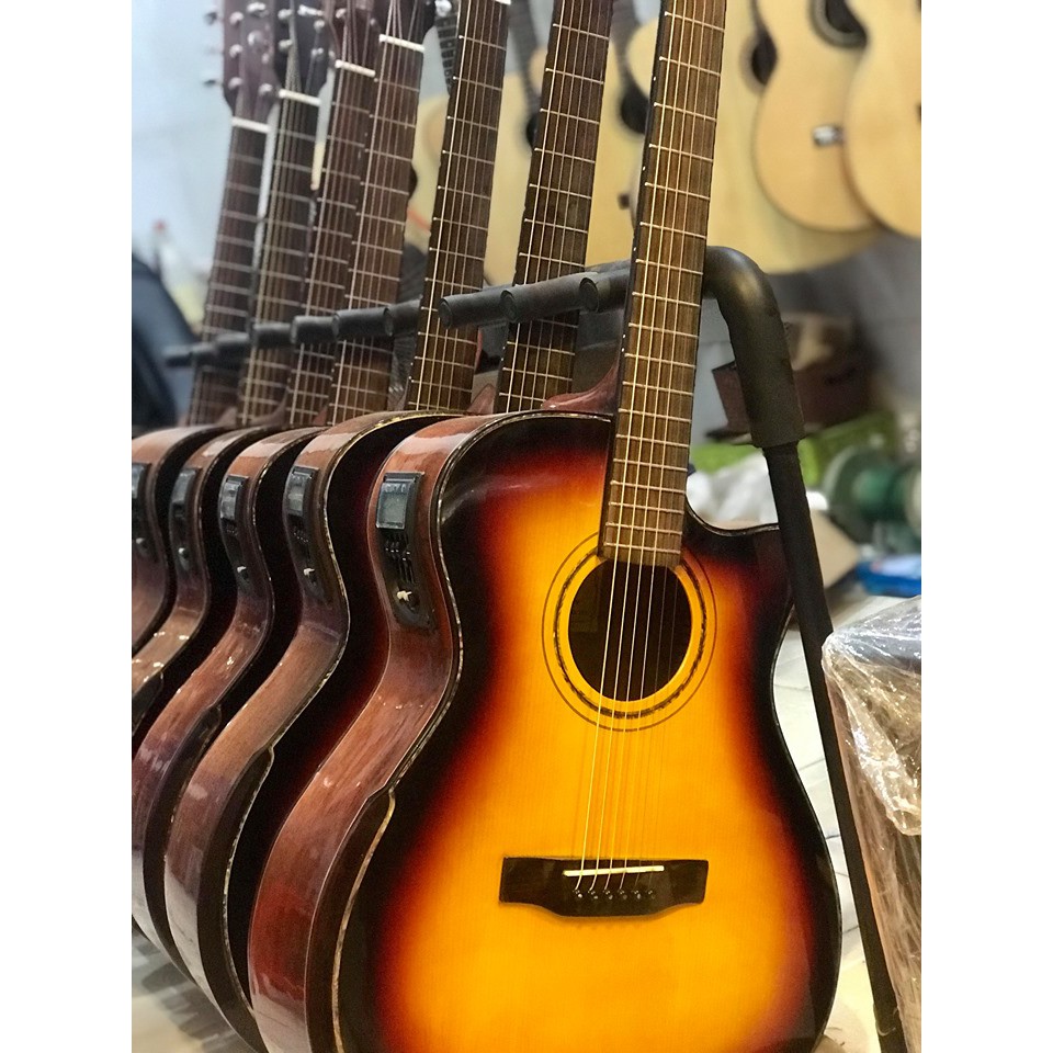 Đàn guitar Acoustic HD-02SV Full Solid  Có tích hợp EQ máy chỉnh dây đàn Việt Nam sản xuất tại Xưởng Đàn Guitar Sao Việt