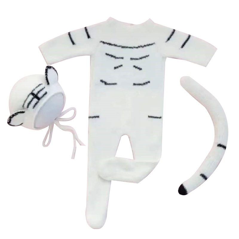 Bộ Áo Liền Quần Hình Chú Hổ Dễ Thương Dùng Chụp Ảnh Cho Bé Sơ Sinh