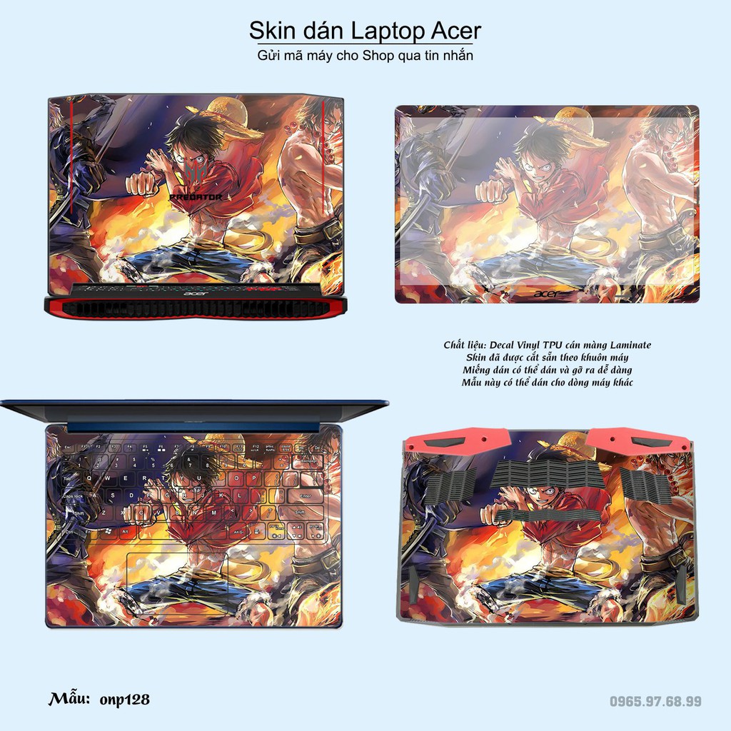 Skin dán Laptop Acer in hình One Piece _nhiều mẫu 14 (inbox mã máy cho Shop)