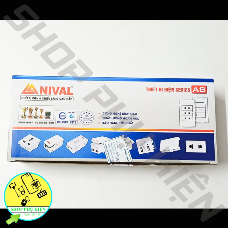 Công Tắc 1 Chiều Loại Trung Có Dạ Quang Nival A8 Chất Lượng (20 cái/hộp)