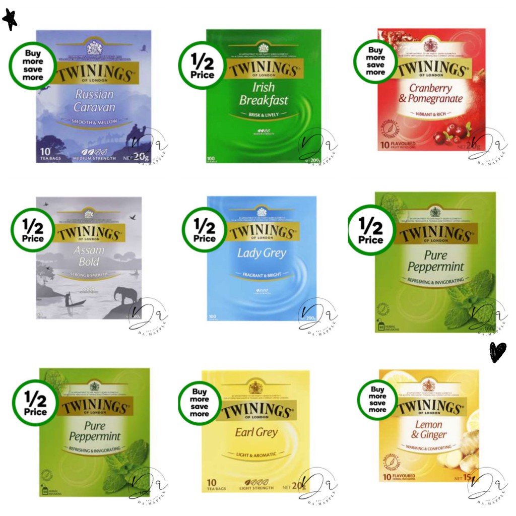 Trà túi lọc Twinings các vị