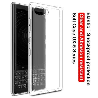 Ốp điện thoại silicon TPU mềm trong suốt chống sốc cho BlackBerry Key 2