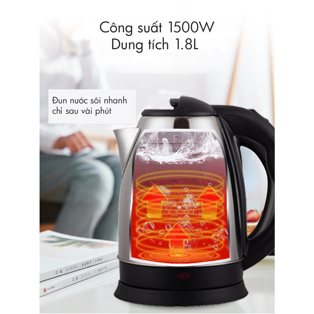 [Hàng tặng không bán] Ấm Siêu Tốc Nagakawa NAG0313 (1.8 Lít)