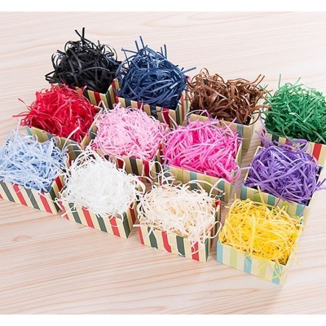 1 kg giấy rơm trộn màu
