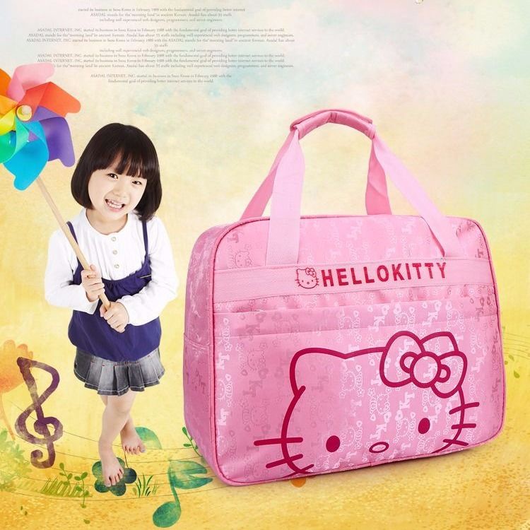 Mp. Bộ đồ dùng trong Studio🇰🇷Túi xách du lịch dáng ngắn họa tiết hello kitty phong cách Hàn quốc