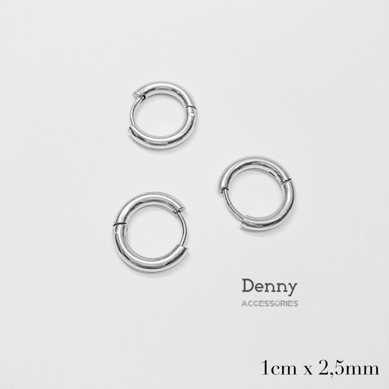 Khuyên huggie hoop 2.5 chất liệu thép y tế không gỉ