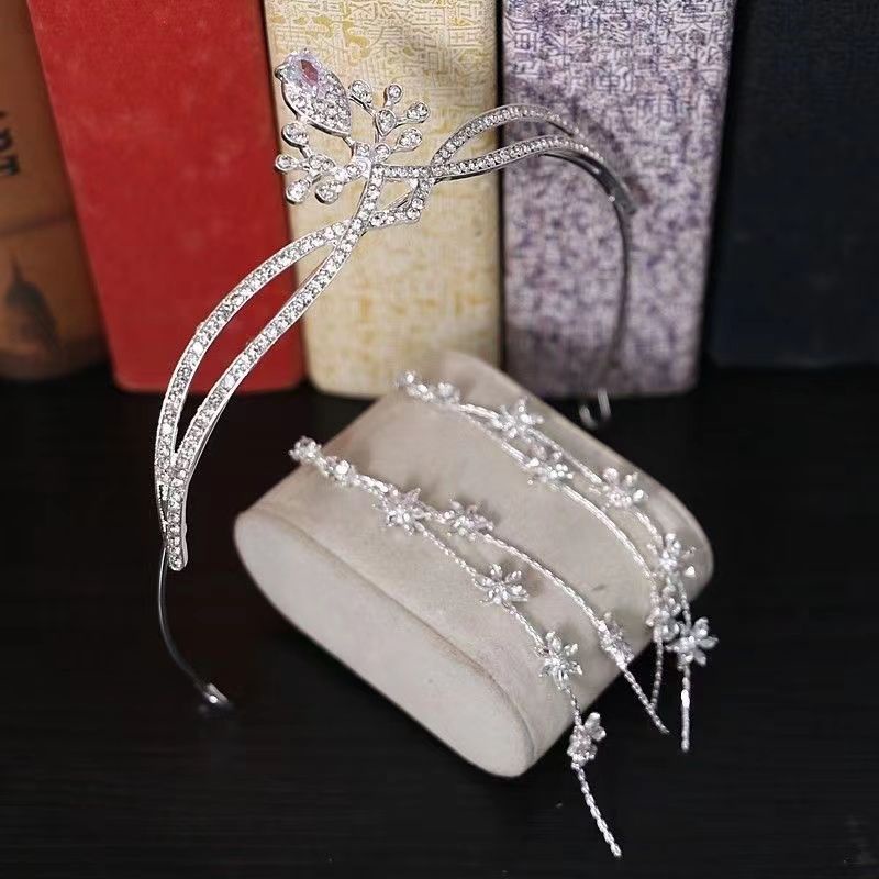 [Trang Sức Đẹp Mắt] Vương Miện Cô Dâu Kiểu Hàn Quốc Sang Trọng Đẹp Mắt Đơn Giản Hình Vương Miện Công Chúa Cao Cấp Làm Phụ Kiện Cho Váy Cưới Cô Dâu