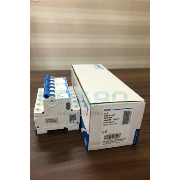 Cầu dao an toàn MCB NXB-32/63 2 Pha 32-63  dòng cắt 6kA. Chính hãng CHINT xuất khẩu