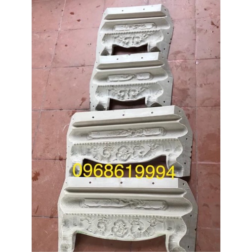 Khuôn chậu chữ nhật composite dài 50cm rộng 30cm cao 30cm chân liền