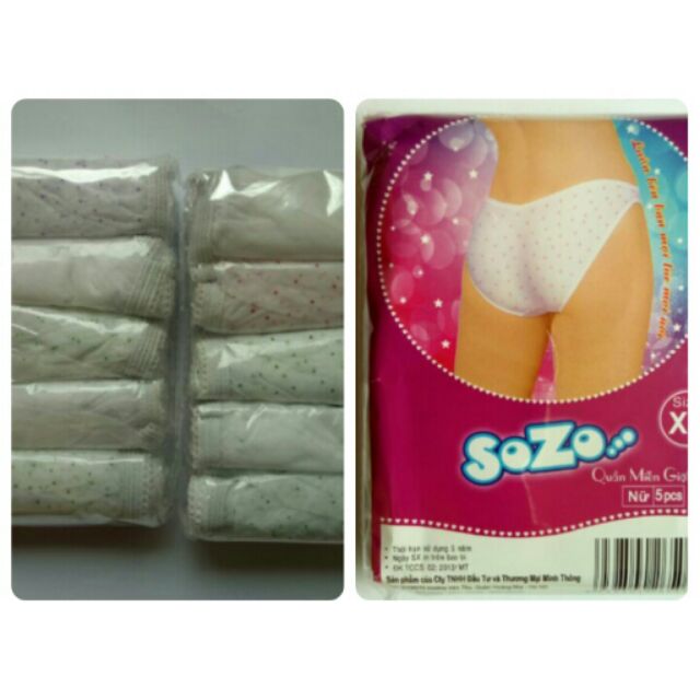 Quần lót giấy Sozo