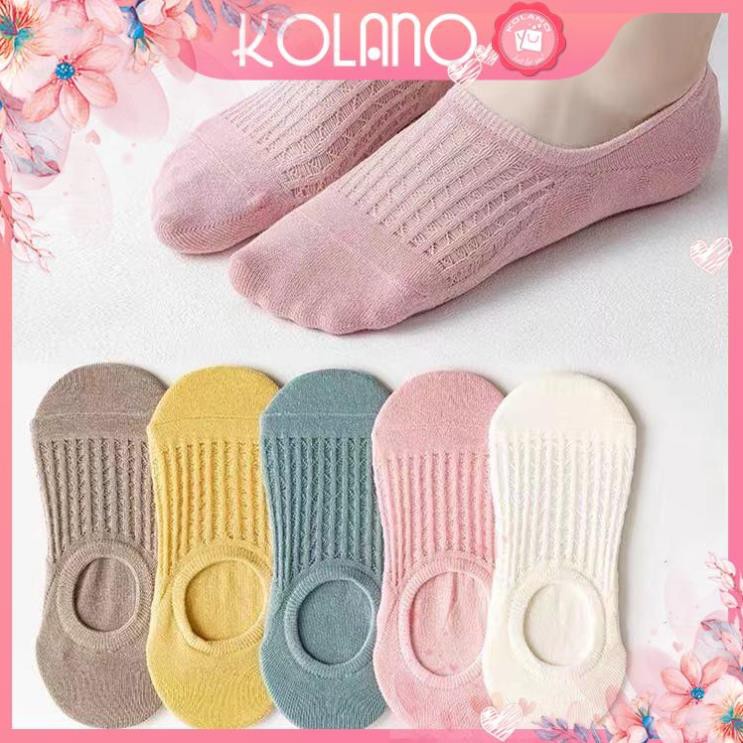 Tất nữ cổ ngắn KOLANO tất vớ nữ cổ thấp co giãn đi giày búp bê, giày thể thao chạy bộ, yoga, tập gym FAS-001322