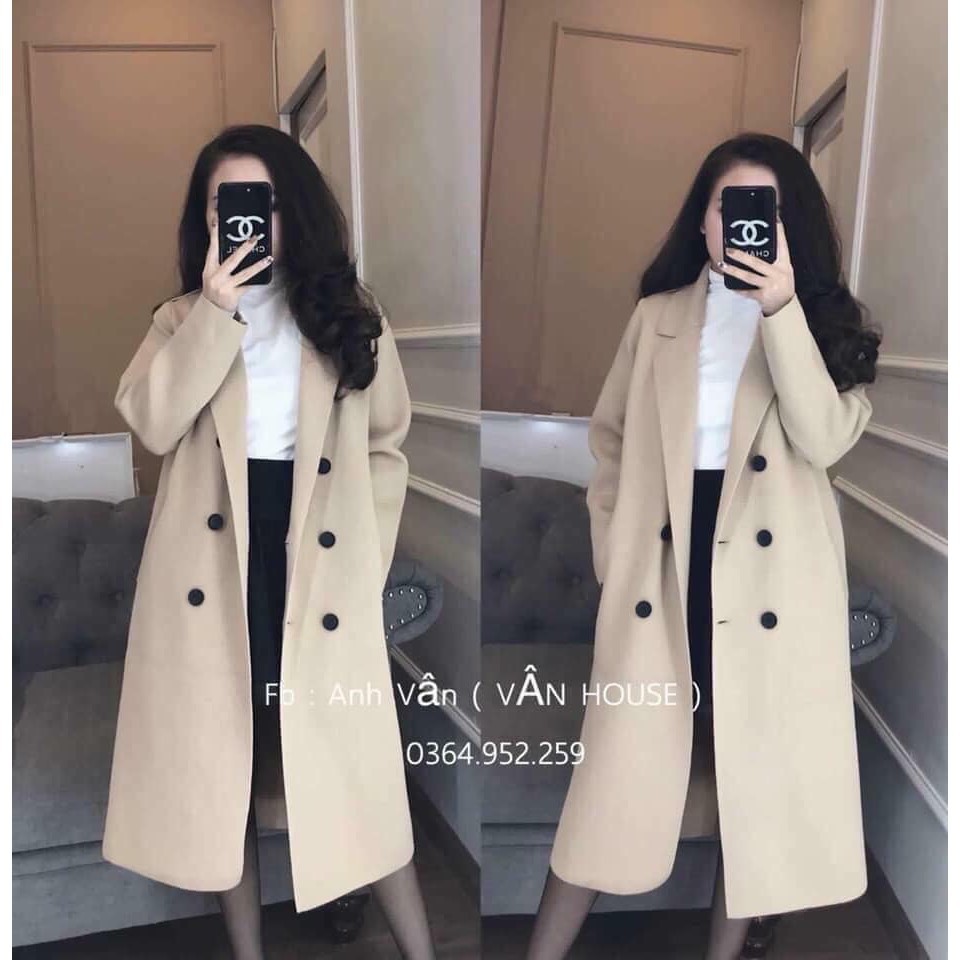 Áo dạ 6 cúc dáng dài hàng quảng châu, áo dạ măng tô hàng dày siêu đẹp | BigBuy360 - bigbuy360.vn