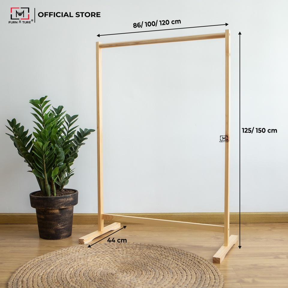 Nowship hcm - Giá treo quần áo gỗ lắp ráp nhiều màu Sigle hanger 3 size - MW FURNITURE - Nội thất căn hộ