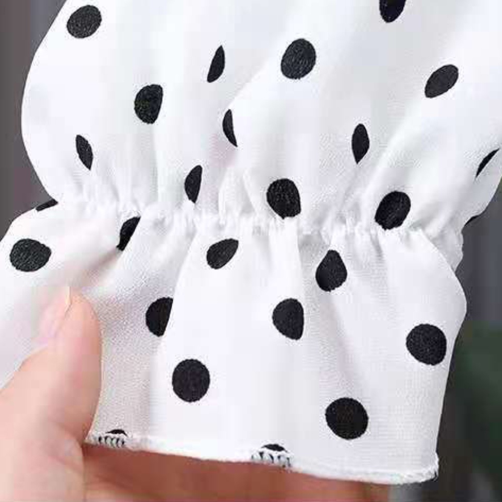 Set Áo Quần Chiffon Chấm Bi Dễ Thương Cho Bé Gái Quần áo Trẻ Em Bé Gái Bộ Quần áo Mùa Hè Trẻ Em