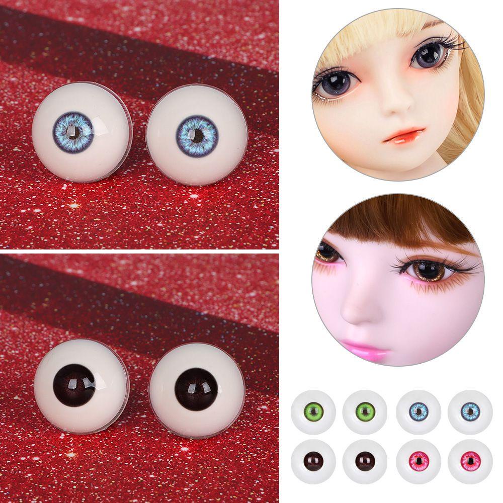 1 Cặp Mắt Kính Màu Cầu Vồng Chất Lượng Cao Cho Búp Bê BJD