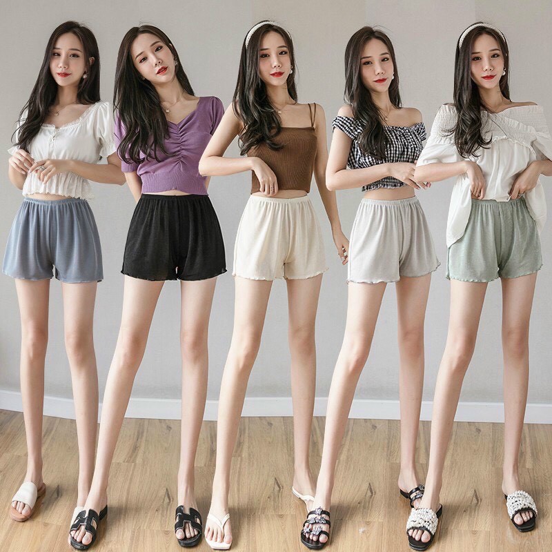 Quần Đùi Nhung Lụa Mặc Trong Váy Siêu Thoáng Mát Cho Mùa Hè