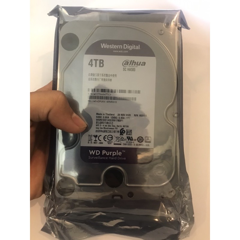 Ổ cứng WD Purple 4TB chuyên dùng Camera