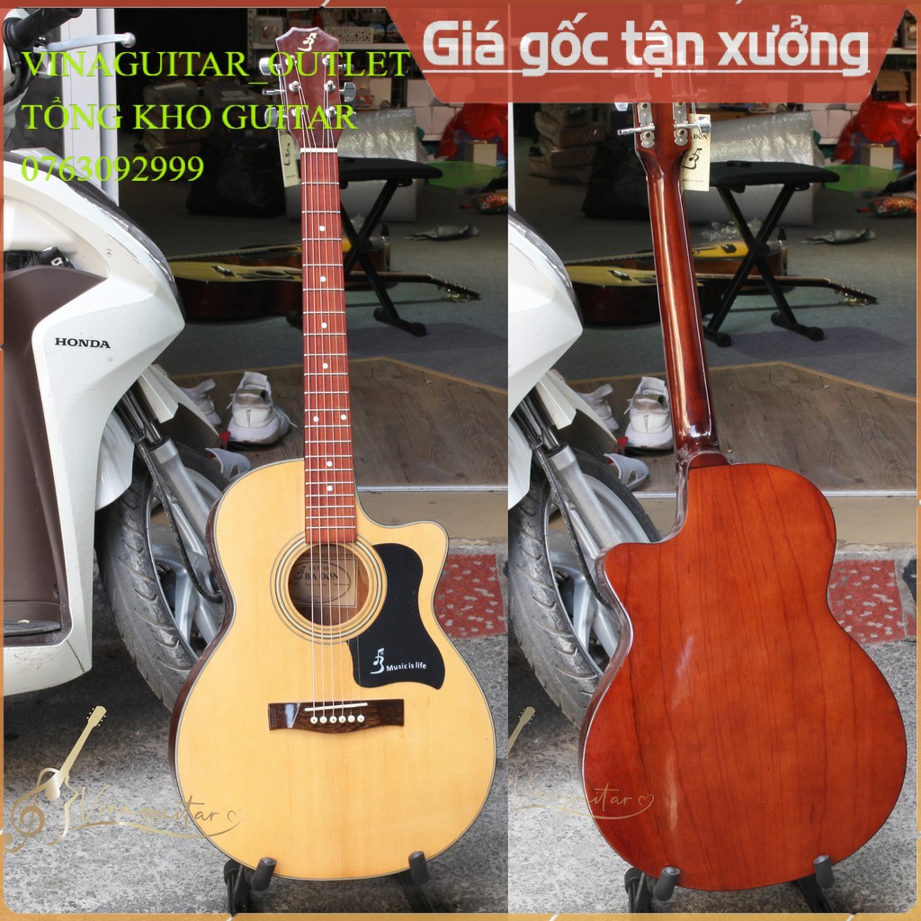 Đàn Guitar Acoustic Ba Đờn J120 Tặng 12 Phụ Kiện - Vinaguitar Phân Phối Chính Hãng