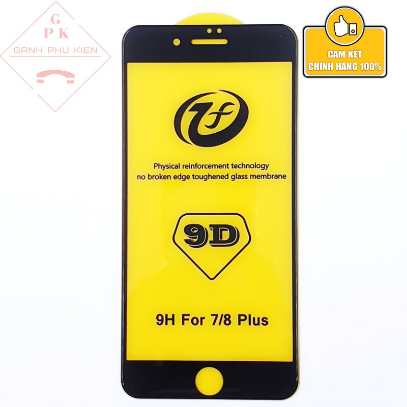 Miếng dán màn hình, kính cường lực iPhone 9D Full Màn hình dành cho Cho Iphone 7/8/7Plus/8plus/X/Xs/Xr/Xs Max/11/11Pro