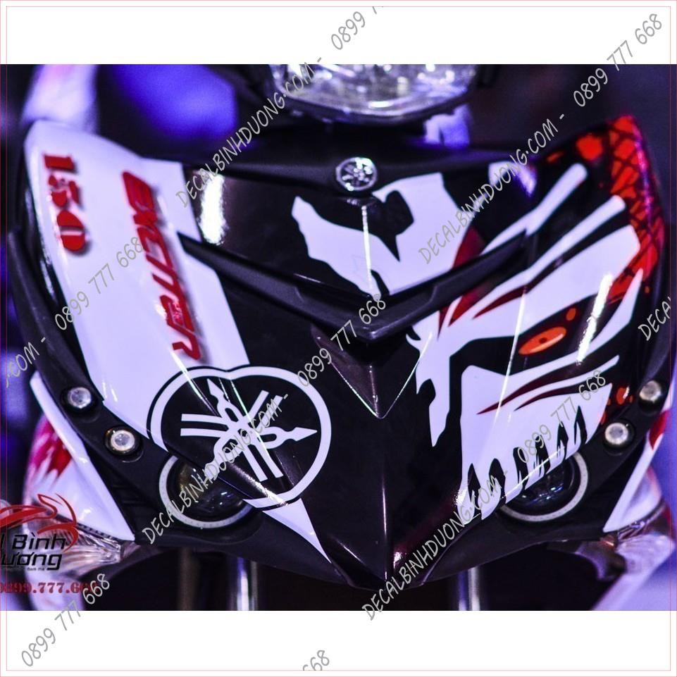 Tem Trùm Xe Máy - Decal Xe Exciter 150 Phirn Bản Samurai Đỏ Trắng Đẹp Nhất