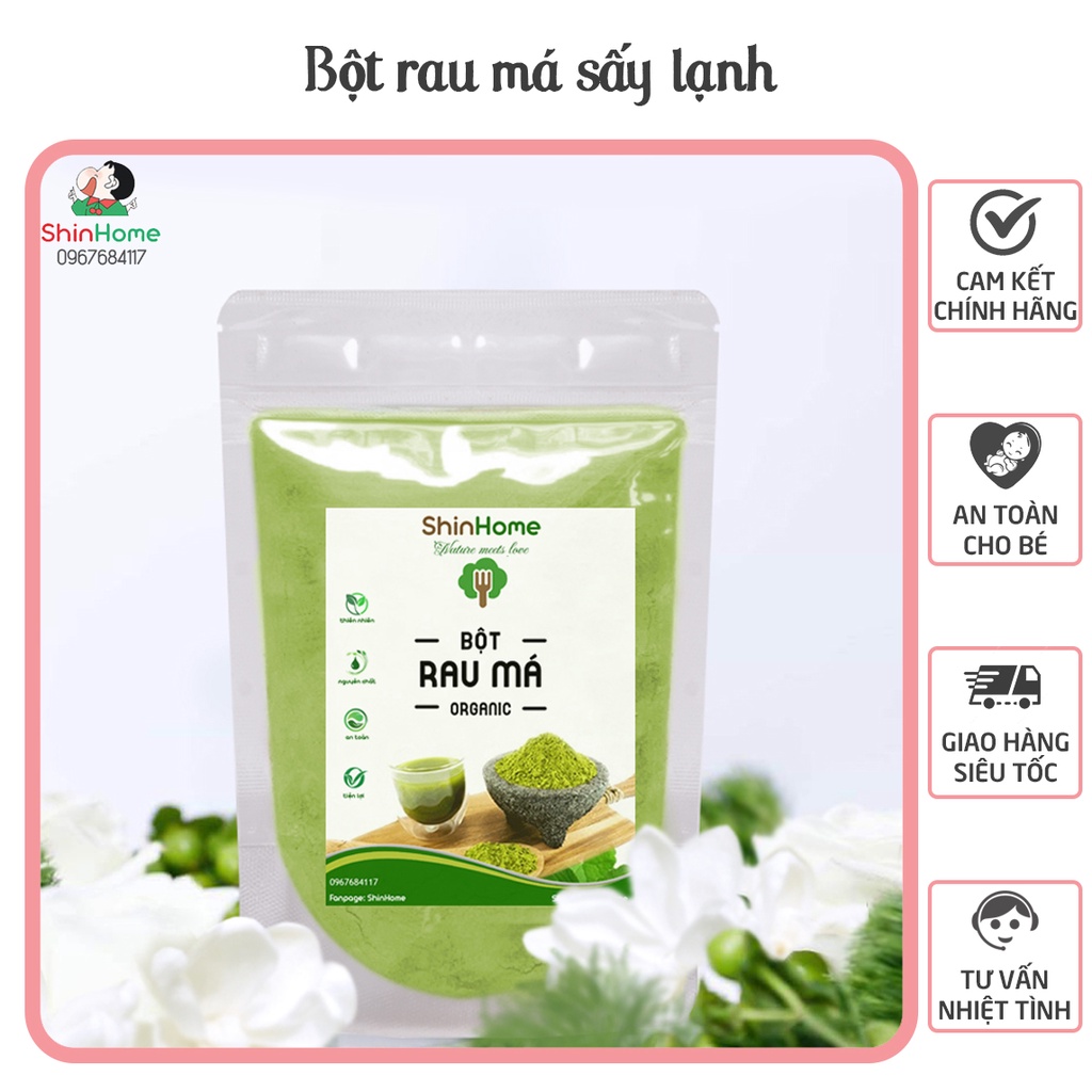 Bột rau má sấy lạnh tự nhiên ShinHome 100g