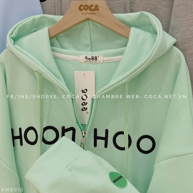 [KN0012]🍭 Áo khoác HOODIE ZIP nỉ hạt thêu KHOON HOODIE form oversize (Có sẵn/ảnh thật) | BigBuy360 - bigbuy360.vn