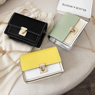 Túi Đeo Chéo Nữ Đẹp Mini, Túi Xách Nữ Dây Xích Phối Màu Vintage Phong Cách Hàn Quốc