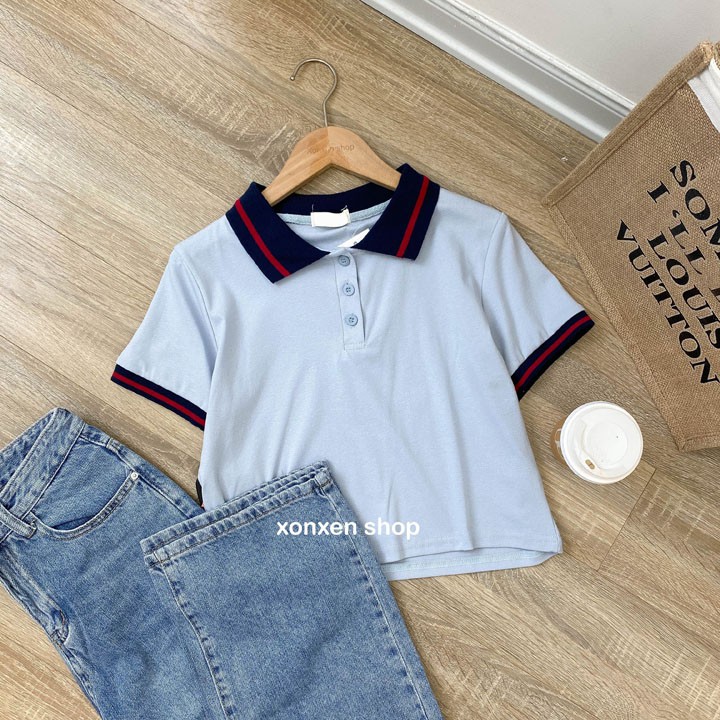 Áo thun polo nữ croptop Xonxen shop chất cotton thoáng mát free size, mã 1135 | BigBuy360 - bigbuy360.vn