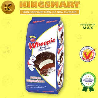 Bánh CupCake phủ Socola nhân Kẹo Dẻo Marshmallow - Túi 12 cái- Chính hãng Whoopie