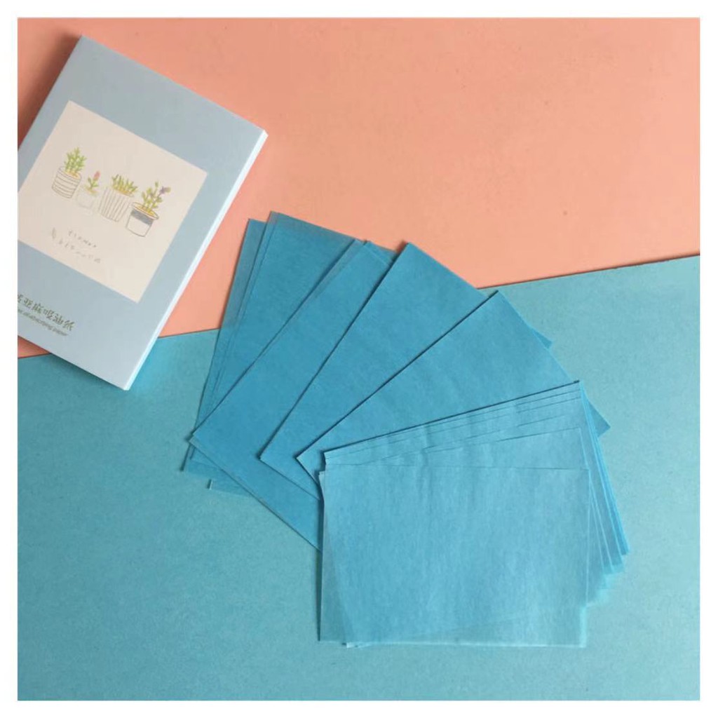Set 100 Tờ Giấy Thấm Dầu Tiên Lợi Nhỏ Gọn Thấm Hút Đáng Yêu