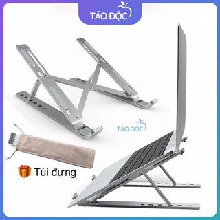 Giá đỡ LAPTOP, MACBOOK bằng nhôm có thể gấp gọn, điều chỉnh độ cao, giá kệ đỡ laptop tản nhiệt
