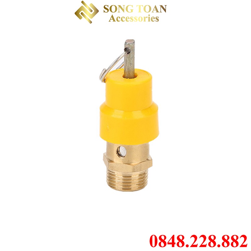 Van Xả Áp Khí & Van An Toàn - Cho Máy Nén Khí Hơi - Chất Liệu Đồng Thau + Bước Ren 13 17 21 Phù Hợp Các Máy Thông Dụng