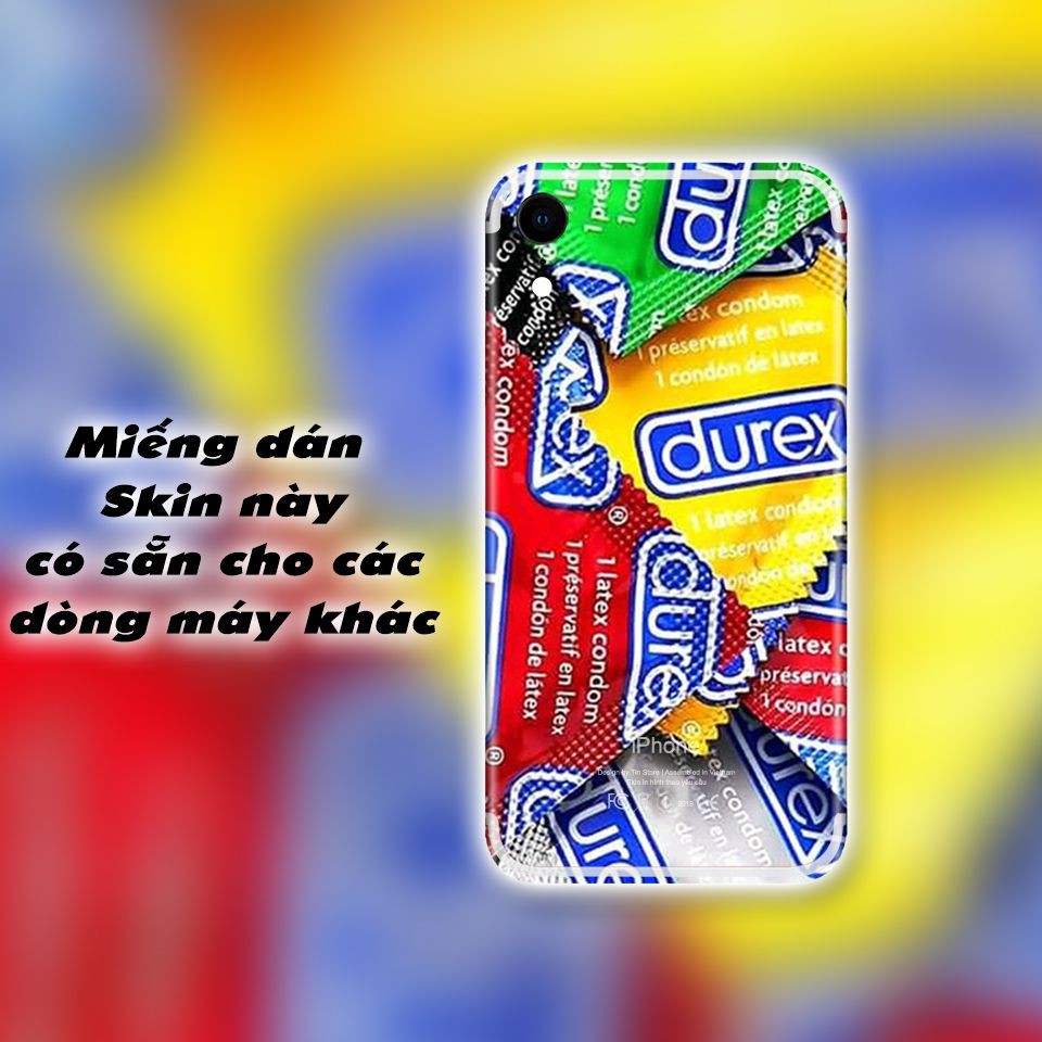 Miếng dán skin cho iPhone hình durex (Mã: atk229)