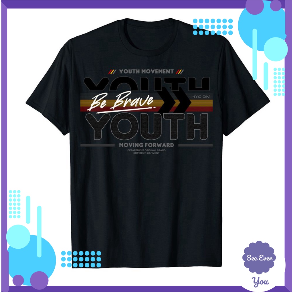 Áo thun cotton unisex in hình youth movement [See Ever You]