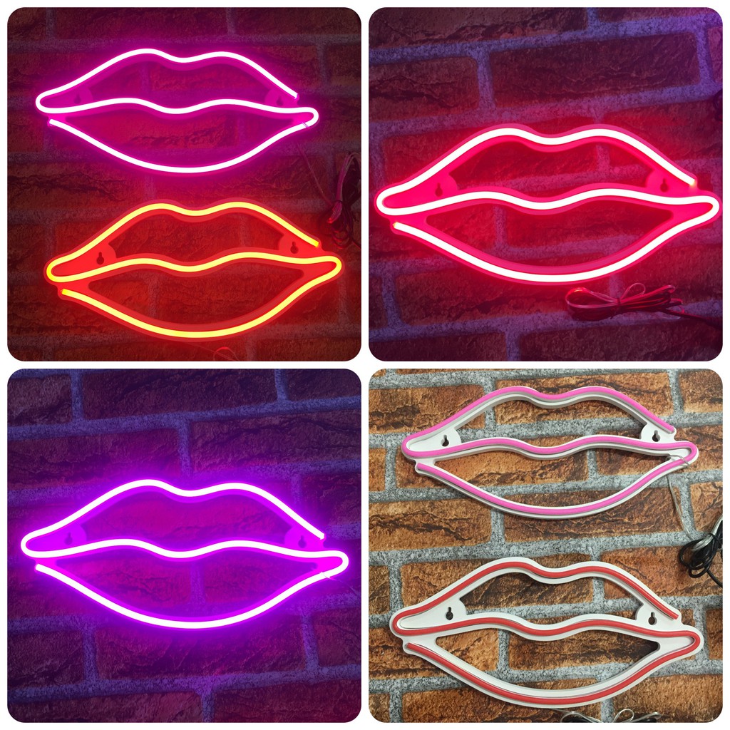 Đèn led neon đôi môi