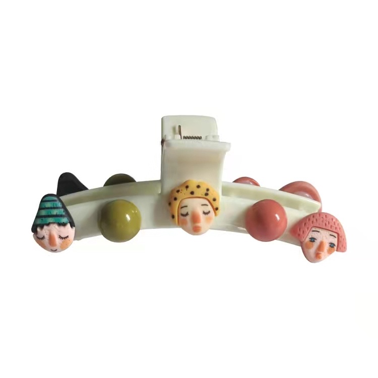 Kẹp Tóc Hình Chú Hề Hoạt Hình Vui Nhộn Phong Cách Hàn Quốc