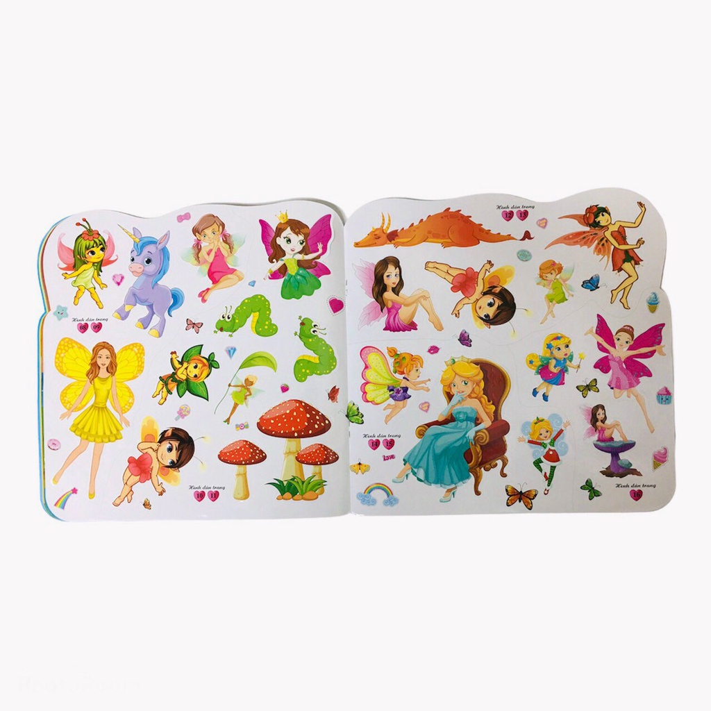 Sách Dán hình Công chúa Thiên Thần - Combo 6 Quyển