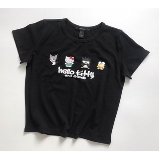 Áo croptop in mèo Kitty