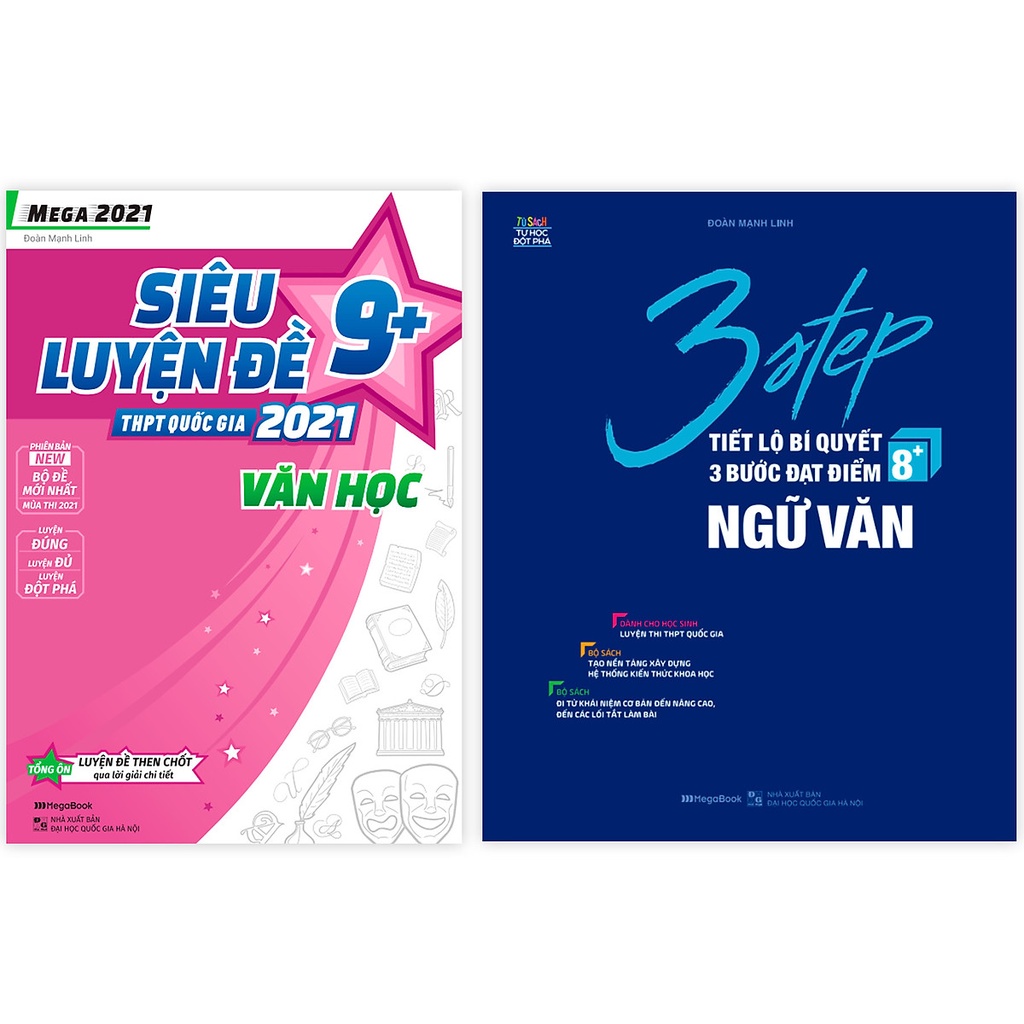 Sách Combo Ôn tập & Luyện đề Ngữ văn THPT Quốc gia 2021