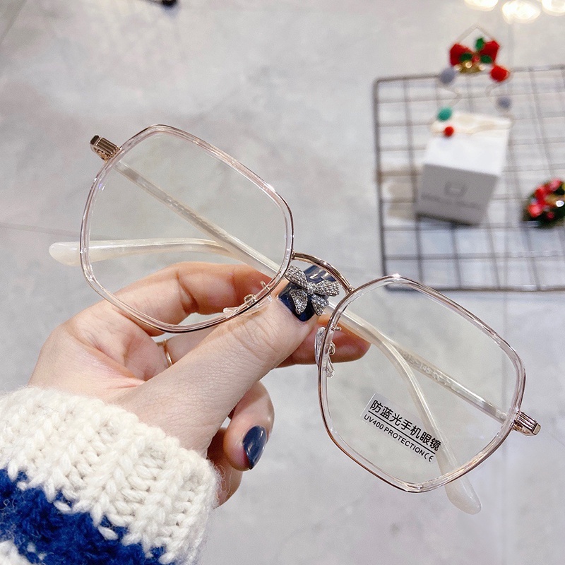 Mắt Kính Gọng Đa Giác Trong Suốt Chống Ánh Sáng Xanh Thời Trang Cho Nam Nữ Jz2061 | BigBuy360 - bigbuy360.vn