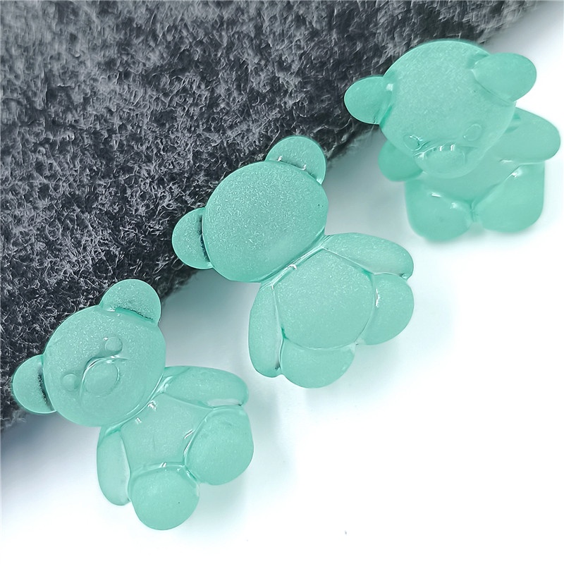 Set 10 Hạt Nhựa Trong Suốt Hình Gấu Nhiều Màu Làm Trang Sức Thủ Công