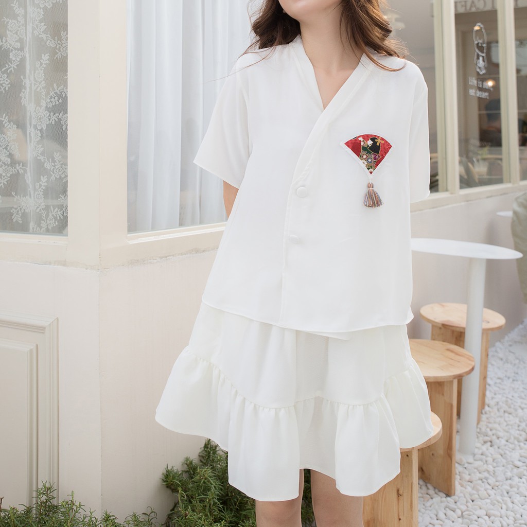 Áo hanbok quạt hangkao closet AHBQ freesize | BigBuy360 - bigbuy360.vn