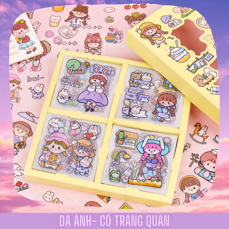 Ngẫu Nhiên 2 Tấm Sticker 6*6cm Siêu Dễ Thương Trang Trí Cả Thế Giới