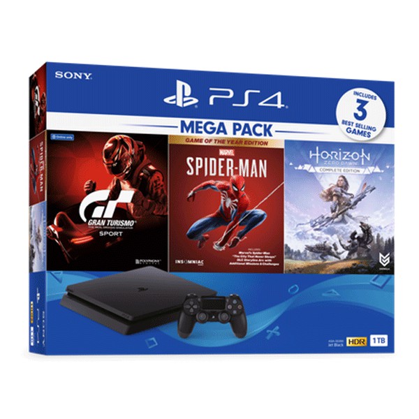 Bộ máy chơi game PlayStation 4 Slim 1TB Mega Pack 3-Sony Chính Hãng - New 100%